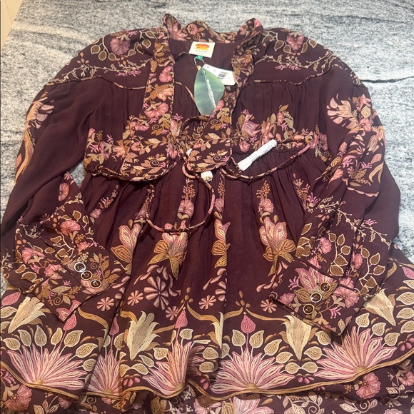 FARM Rio Bella Floral Mini Dress, Burgundy - Picture 8 of 9